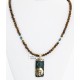 .925 Sterling Silver and 12kt Gold Filled HANDMADE Certified Authentic Navajo Turquoise Malachite and Tigers Eye Native American Necklace 371105063117