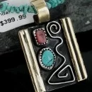 .925 Sterling Silver and 12kt Gold Filled Handmade Certified Authentic Navajo Turquoise Native American Necklace 370905366289