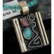 .925 Sterling Silver and 12kt Gold Filled Handmade Certified Authentic Navajo Turquoise Native American Necklace 370905366289