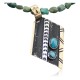 .925 Sterling Silver and 12kt Gold Filled Handmade Certified Authentic Navajo Turquoise Native American Necklace 370915768936
