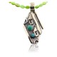 .925 Sterling Silver and 12kt Gold Filled Handmade Certified Authentic Navajo Turquoise Native American Necklace 370919170601