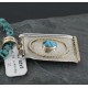 .925 Sterling Silver and 12kt Gold Filled Handmade Certified Authentic Navajo Turquoise Native American Necklace 370962047287