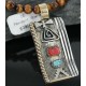.925 Sterling Silver and 12kt Gold Filled Handmade Certified Authentic Navajo Turquoise Native American Necklace 370964466937