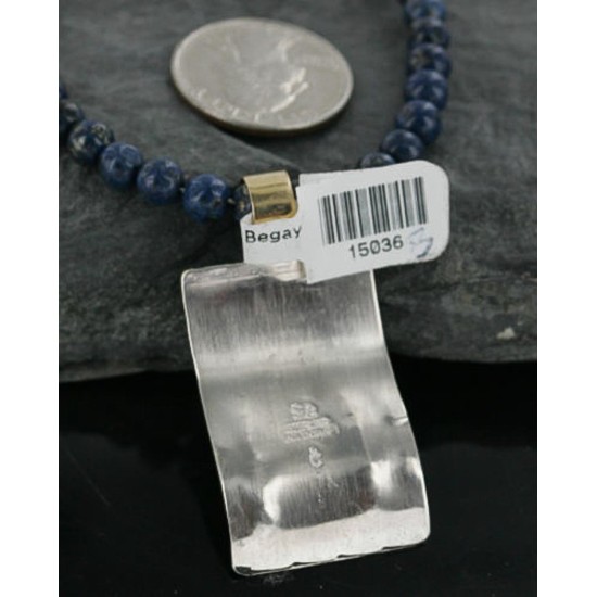 .925 Sterling Silver and 12kt Gold Filled Handmade Certified Authentic Navajo Turquoise Native American Necklace 370965564501 .925 Sterling Silver and 12kt Gold Filled Handmade Certified Authentic Navajo Turquoise Native American Necklace 370965564501