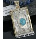 .925 Sterling Silver and 12kt Gold Filled Handmade Certified Authentic Navajo Turquoise Native American Necklace 370965564501 .925 Sterling Silver and 12kt Gold Filled Handmade Certified Authentic Navajo Turquoise Native American Necklace 370965564501