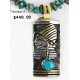 .925 Sterling Silver and 12kt Gold Filled HANDMADE Certified Authentic Navajo Turquoise Native American Necklace 371103153621