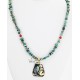 .925 Sterling Silver and 12kt Gold Filled HANDMADE Certified Authentic Navajo Turquoise Native American Necklace 371104842092 .925 Sterling Silver and 12kt Gold Filled HANDMADE Certified Authentic Navajo Turquoise Native American Necklace 371104842092