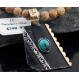 .925 Sterling Silver and 12kt Gold Filled Handmade Certified Authentic Navajo Turquoise Native American Necklace 390647377001