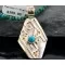 .925 Sterling Silver and 12kt Gold Filled Handmade Certified Authentic Navajo Turquoise Native American Necklace 390678104896