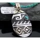 .925 Sterling Silver and 12kt Gold Filled Handmade Certified Authentic Navajo Turquoise Native American Necklace 390679817030