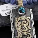 .925 Sterling Silver and 12kt Gold Filled Handmade Certified Authentic Navajo Turquoise Native American Necklace 390743291757