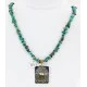 .925 Sterling Silver and 12kt Gold Filled Handmade Certified Authentic Navajo Turquoise Native American Necklace 390840188089