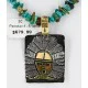 .925 Sterling Silver and 12kt Gold Filled Handmade Certified Authentic Navajo Turquoise Native American Necklace 390840188089