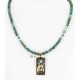 .925 Sterling Silver and 12kt Gold Filled HANDMADE Certified Authentic Navajo Turquoise Native American Necklace 390886656434