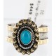 .925 Sterling Silver and 12kt Gold Filled Handmade Certified Authentic Navajo Turquoise Native American Ring  371011539117