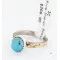 .925 Sterling Silver and 12kt Gold Filled Handmade Certified Authentic Navajo Turquoise Native American Ring  371014372256
