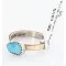 .925 Sterling Silver and 12kt Gold Filled Handmade Certified Authentic Navajo Turquoise Native American Ring  371016806421