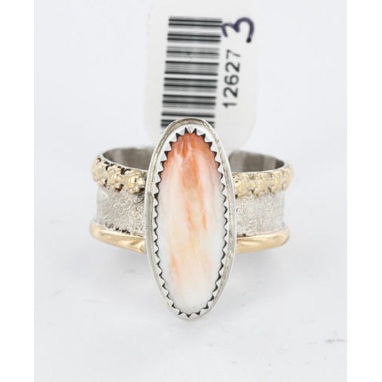 .925 Sterling Silver and 12kt Gold Filled Handmade Certified Authentic Navajo Turquoise Native American Ring 371034076994 .925 Sterling Silver and 12kt Gold Filled Handmade Certified Authentic Navajo Turquoise Native American Ring 371034076994