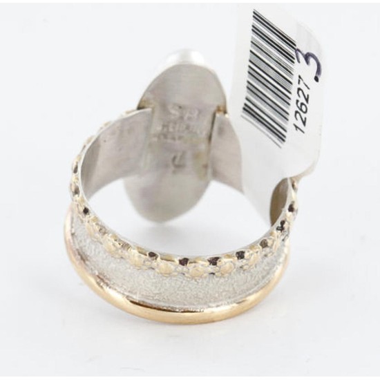 .925 Sterling Silver and 12kt Gold Filled Handmade Certified Authentic Navajo Turquoise Native American Ring 371034076994 .925 Sterling Silver and 12kt Gold Filled Handmade Certified Authentic Navajo Turquoise Native American Ring 371034076994