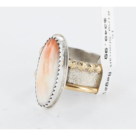 .925 Sterling Silver and 12kt Gold Filled Handmade Certified Authentic Navajo Turquoise Native American Ring 371034076994 .925 Sterling Silver and 12kt Gold Filled Handmade Certified Authentic Navajo Turquoise Native American Ring 371034076994