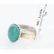 .925 Sterling Silver and 12kt Gold Filled Handmade Certified Authentic Navajo Turquoise Native American Ring  390788843609