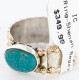 .925 Sterling Silver and 12kt Gold Filled Handmade Certified Authentic Navajo Turquoise Native American Ring  390788910783