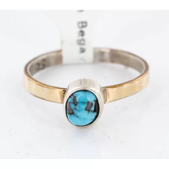 .925 Sterling Silver and 12kt Gold Filled Handmade Certified Authentic Navajo Turquoise Native American Ring 390792701024 .925 Sterling Silver and 12kt Gold Filled Handmade Certified Authentic Navajo Turquoise Native American Ring 390792701024