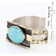 .925 Sterling Silver and 12kt Gold Filled Handmade Certified Authentic Navajo Turquoise Native American Ring  390795520320