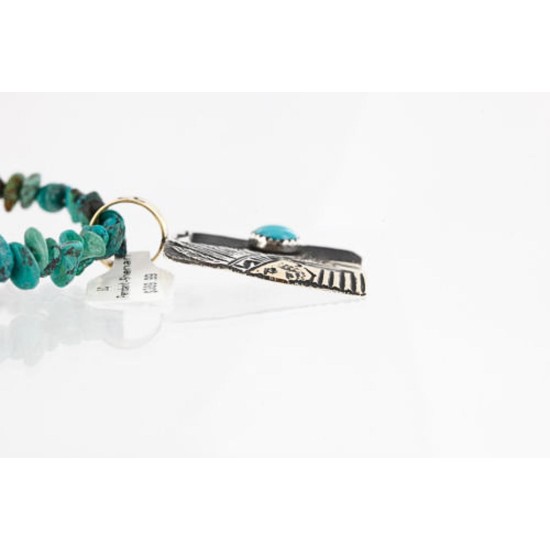 .925 Sterling Silver and 12kt Gold Filled Handmade Chief HEAD Certified Authentic Navajo Turquoise Native American Necklace 371044617005 .925 Sterling Silver and 12kt Gold Filled Handmade Chief HEAD Certified Authentic Navajo Turquoise Native American Necklace 371044617005
