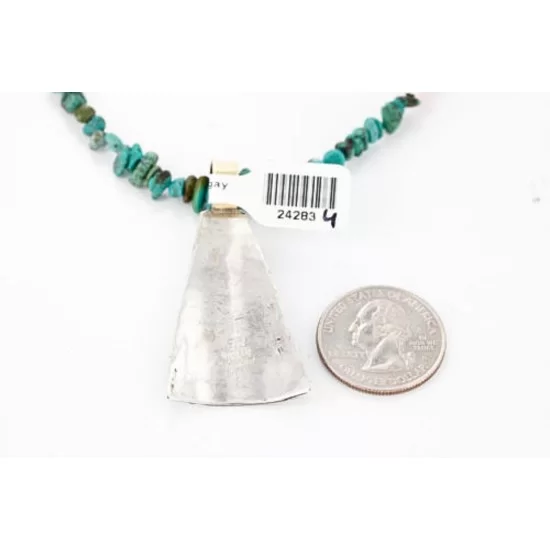 .925 Sterling Silver and 12kt Gold Filled Handmade Chief Head Certified Authentic Navajo Turquoise Native American Necklace 390820016316 .925 Sterling Silver and 12kt Gold Filled Handmade Chief Head Certified Authentic Navajo Turquoise Native American Necklace 390820016316