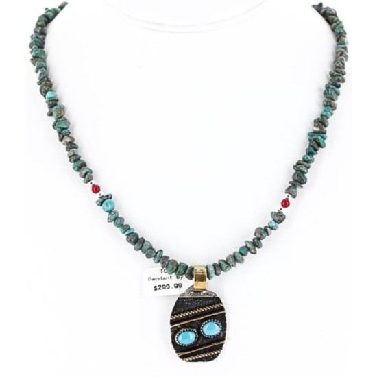 .925 Sterling Silver and 12kt Gold Filled Handmade CIRCLE Certified Authentic Navajo Turquoise Native American Necklace 390823924450 .925 Sterling Silver and 12kt Gold Filled Handmade CIRCLE Certified Authentic Navajo Turquoise Native American Necklace 390823924450