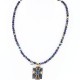 .925 Sterling Silver and 12kt Gold Filled Handmade CROSS Certified Authentic Navajo Denim Lapis Native American Necklace 370997869460 All Products 370997869460 370997869460 (by LomaSiiva)