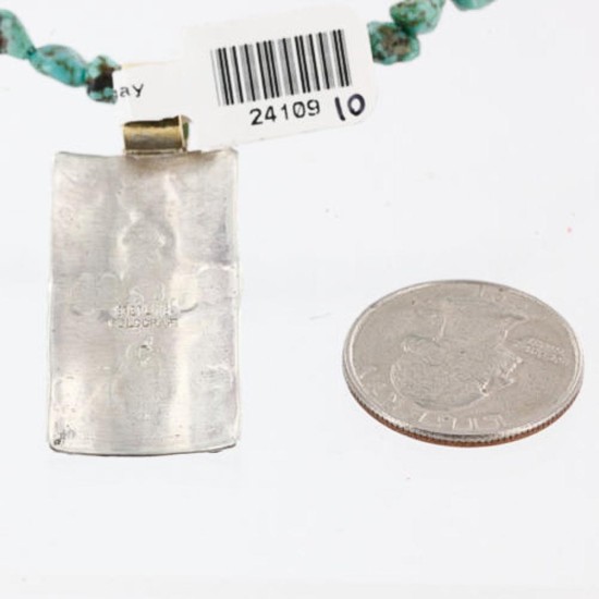 .925 Sterling Silver and 12kt Gold Filled Handmade CROSS Certified Authentic Navajo Turquoise Native American Necklace 370994193007 .925 Sterling Silver and 12kt Gold Filled Handmade CROSS Certified Authentic Navajo Turquoise Native American Necklace 370994193007