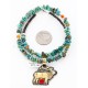 .925 Sterling Silver and 12kt Gold Filled Handmade ELK Certified Authentic Navajo CORAL and Turquoise Native American Necklace 390829370064 .925 Sterling Silver and 12kt Gold Filled Handmade ELK Certified Authentic Navajo CORAL and Turquoise Native American Necklace 390829370064
