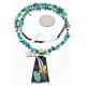 .925 Sterling Silver and 12kt Gold Filled HANDMADE Feather Certified Authentic Navajo Turquoise Native American Necklace 371114775898