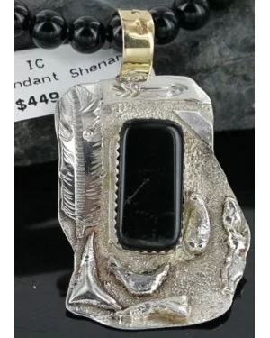 .925 Sterling Silver and 12kt Gold Filled Handmade Feather Certified Authentic Navajo Turquoise Native American Necklace 390722676199 .925 Sterling Silver and 12kt Gold Filled Handmade Feather Certified Authentic Navajo Turquoise Native American Necklace 390722676199