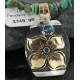 .925 Sterling Silver and 12kt Gold Filled Handmade Flower Certified Authentic Navajo Turquoise Native American Necklace 370919210577