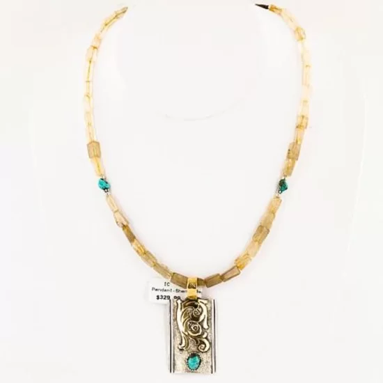 .925 Sterling Silver and 12kt Gold Filled Handmade FLOWER Certified Authentic Navajo Turquoise Native American Necklace 370977509325 .925 Sterling Silver and 12kt Gold Filled Handmade FLOWER Certified Authentic Navajo Turquoise Native American Necklace 370977509325