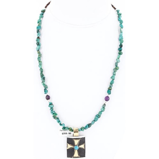 .925 Sterling Silver and 12kt Gold Filled Handmade FLOWER Certified Authentic Navajo Turquoise Native American Necklace 390775861880 .925 Sterling Silver and 12kt Gold Filled Handmade FLOWER Certified Authentic Navajo Turquoise Native American Necklace 390775861880