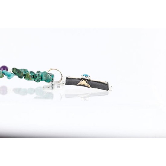 .925 Sterling Silver and 12kt Gold Filled Handmade FLOWER Certified Authentic Navajo Turquoise Native American Necklace 390775861880 .925 Sterling Silver and 12kt Gold Filled Handmade FLOWER Certified Authentic Navajo Turquoise Native American Necklace 390775861880