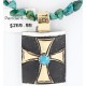 .925 Sterling Silver and 12kt Gold Filled Handmade FLOWER Certified Authentic Navajo Turquoise Native American Necklace 390775861880