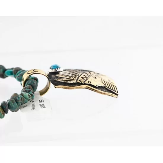 .925 Sterling Silver and 12kt Gold Filled Handmade INDIAN Certified Authentic Navajo Turquoise Native American Necklace 390840253671 .925 Sterling Silver and 12kt Gold Filled Handmade INDIAN Certified Authentic Navajo Turquoise Native American Necklace 390840253671