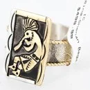 .925 Sterling Silver and 12kt Gold Filled Handmade KOKOPELLI Certified Authentic Navajo Native American Ring  371013702051