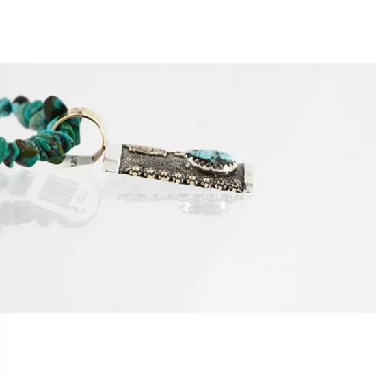 .925 Sterling Silver and 12kt Gold Filled Handmade Rose Certified Authentic Navajo Turquoise Native American Necklace 371034774078 .925 Sterling Silver and 12kt Gold Filled Handmade Rose Certified Authentic Navajo Turquoise Native American Necklace 371034774078