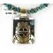 .925 Sterling Silver and 12kt Gold Filled Handmade Sun Face Certified Authentic Navajo Turquoise Native American Necklace 390839495772
