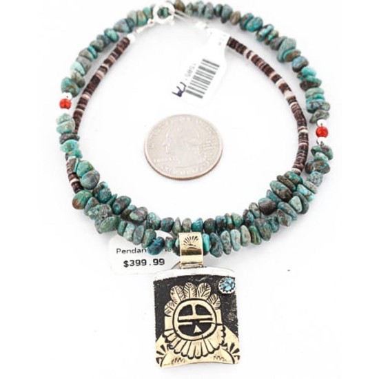 .925 Sterling Silver and 12kt Gold Filled Handmade Sun Face Certified Authentic Navajo Turquoise Native American Necklace 390839495772 .925 Sterling Silver and 12kt Gold Filled Handmade Sun Face Certified Authentic Navajo Turquoise Native American Necklace 390839495772