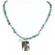 .925 Sterling Silver and 12kt Gold Filled Handmade TEEPEE Certified Authentic Navajo Turquoise Native American Necklace 390823878558