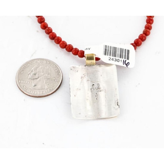 .925 Sterling Silver and 12kt Gold Filled Handmade Teepee Certified Authentic Navajo Turquoise Native American Necklace 390839560850 .925 Sterling Silver and 12kt Gold Filled Handmade Teepee Certified Authentic Navajo Turquoise Native American Necklace 390839560850
