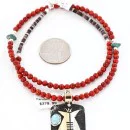.925 Sterling Silver and 12kt Gold Filled Handmade Teepee Certified Authentic Navajo Turquoise Native American Necklace 390839560850