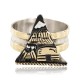 .925 Sterling Silver and 12kt Gold Filled HandmadeORYTELLER Certified Authentic Navajo Turquoise Native American Ring  371013501894